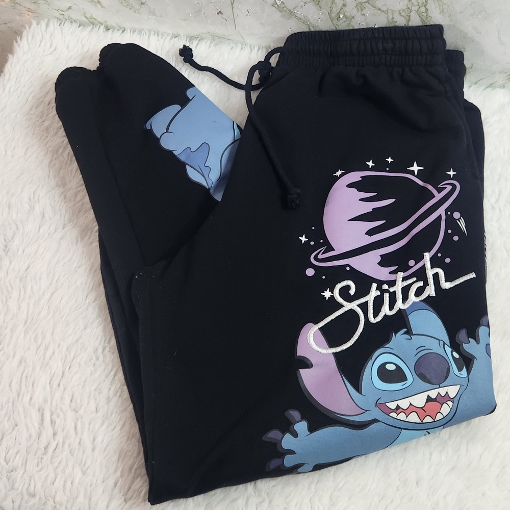 Disney Stitch Black Sweatpants